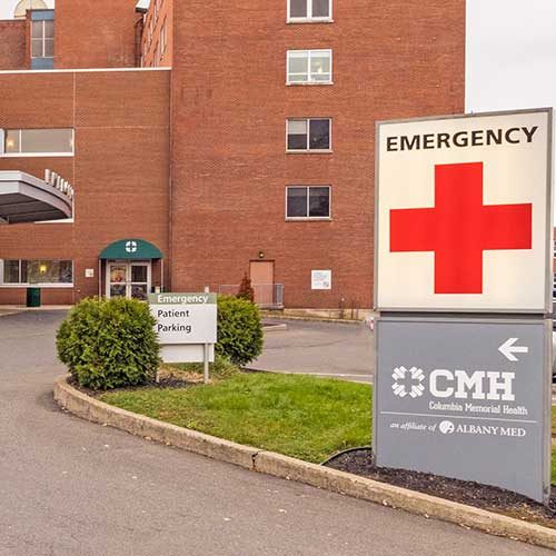 CID Couriers Ltd hospital entrance